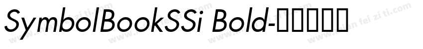 SymbolBookSSi Bold字体转换